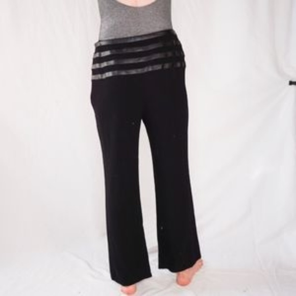 329. Escada RARE Logo Wool Black Pants 42 Trouser - Picture 6 of 7